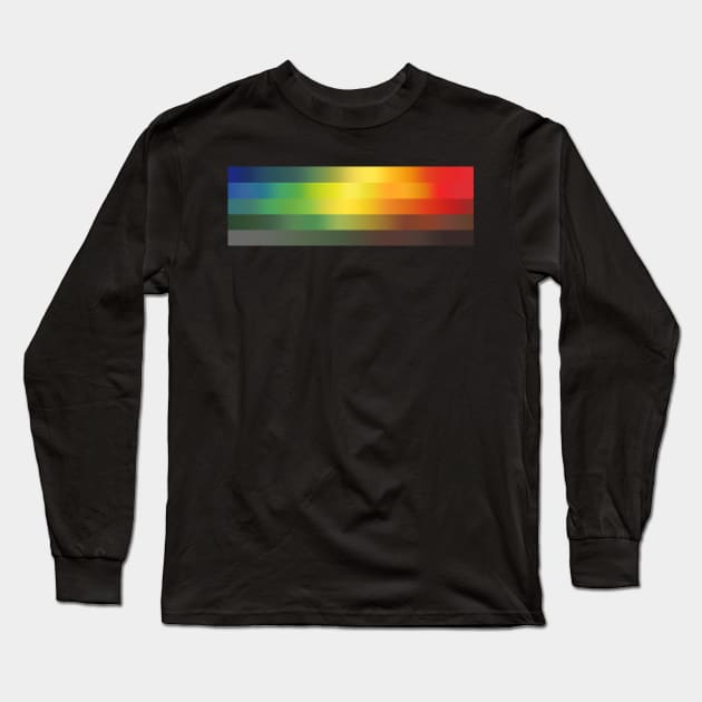 Light Spectrum Art Rainbow Prism Emission Pattern Long Sleeve T-Shirt by ernstc